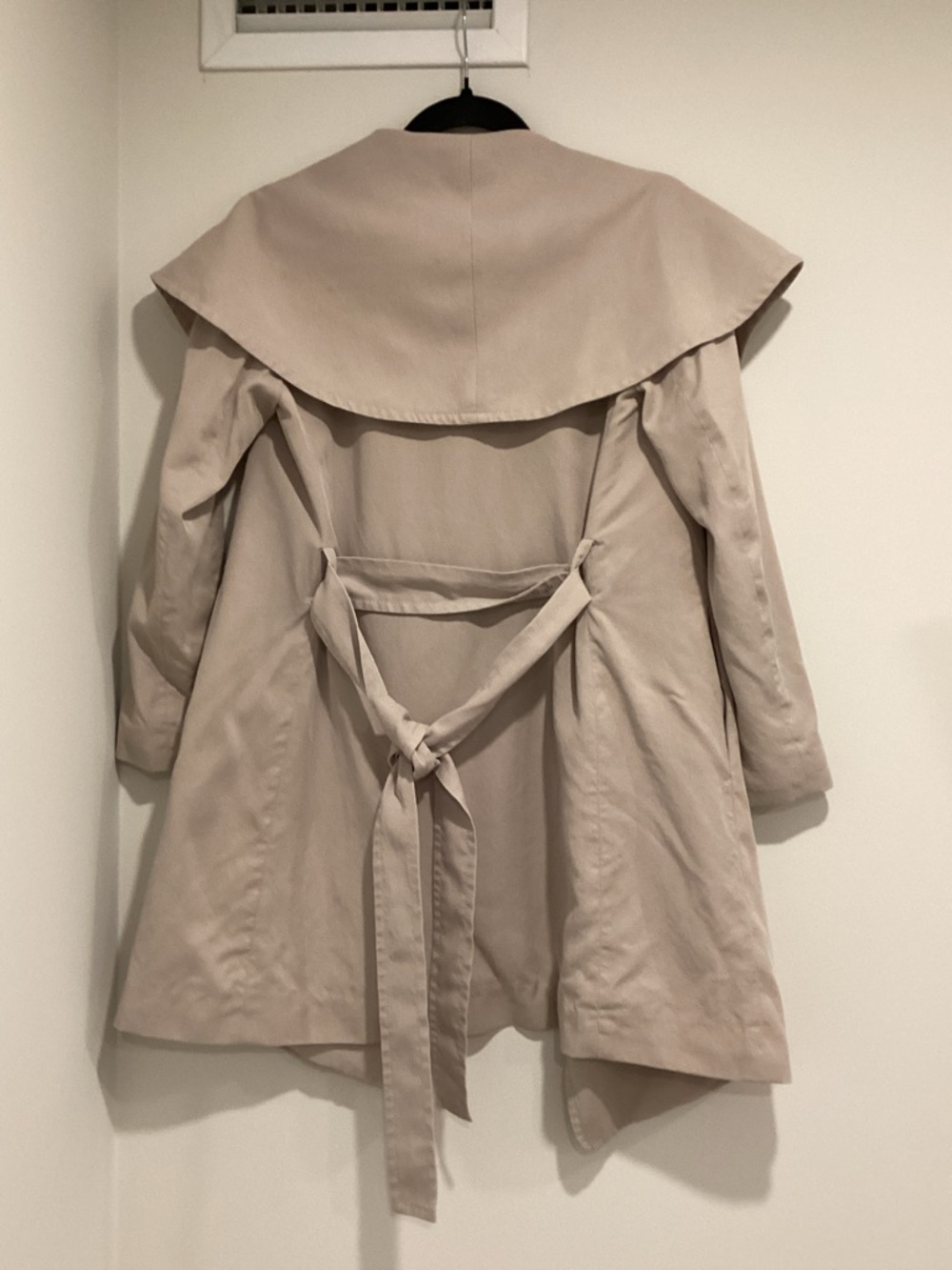 Club Monaco Women’s Hanne Wrap Belted Trench Coat, Light Beige - Picture 7 of 10